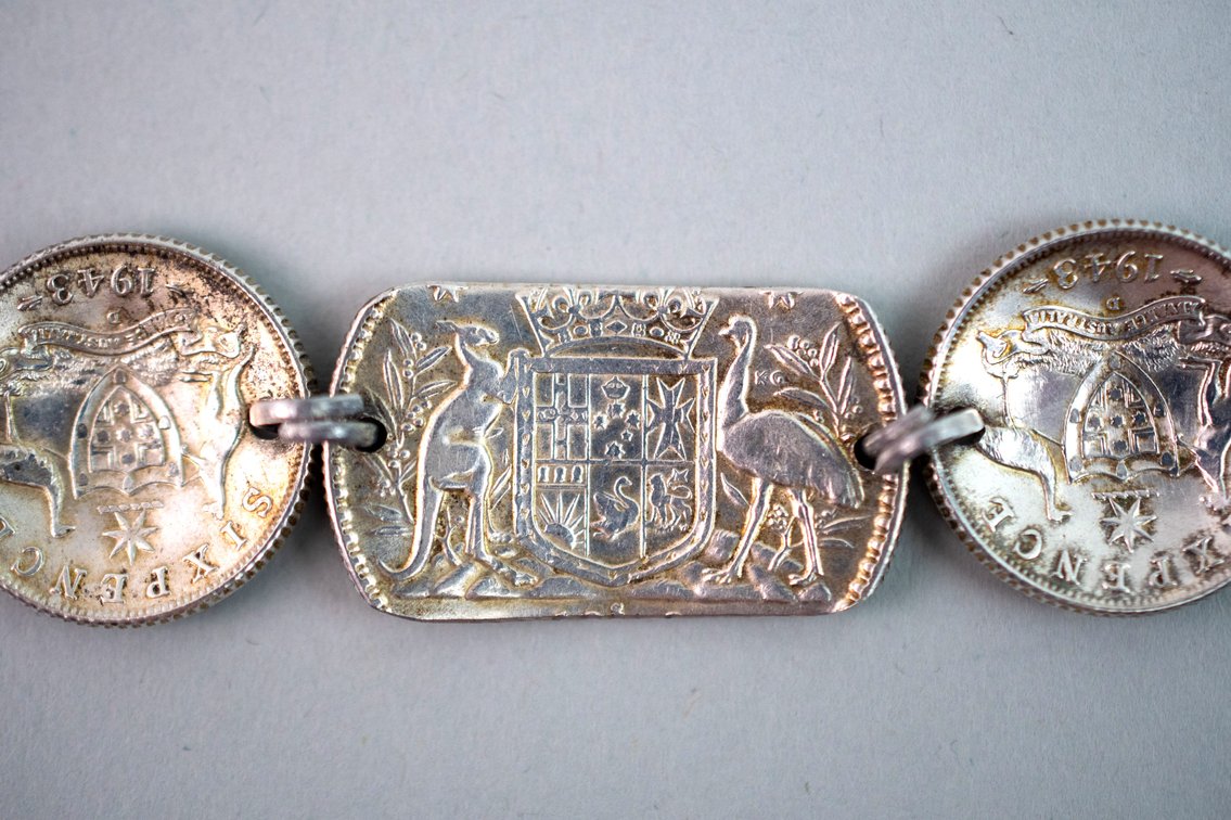 Sterling Silver Australian Pence Trench Art, photo 9 of 14