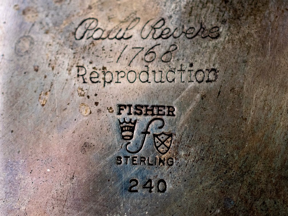 Paul Revere 1768 Reproduction Fisher Sterling Bowl, photo 7 of 10