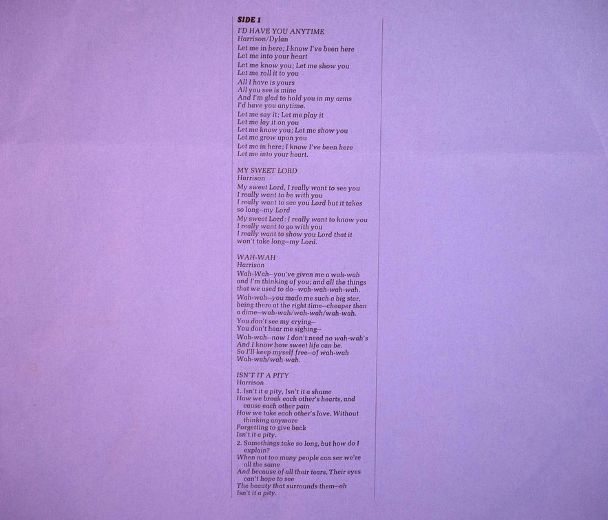 George Harrison All Things Must Pass Apple Vinyl 3-LP, photo 13 of 24
