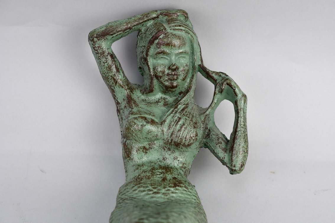 Cast Iron Mermaid Shelf Sitter Figurines, photo 2 of 9