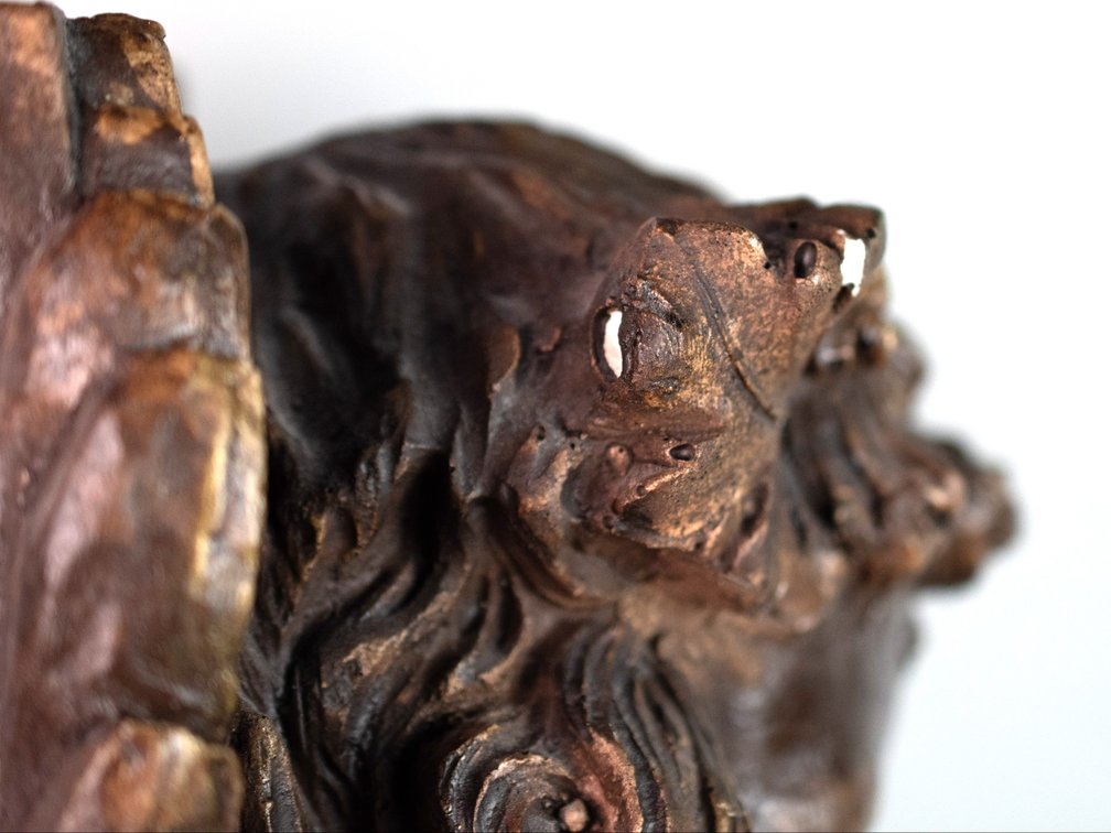 Baroque Style Winged Cherub Plaster Sculpture, photo 8 of 12