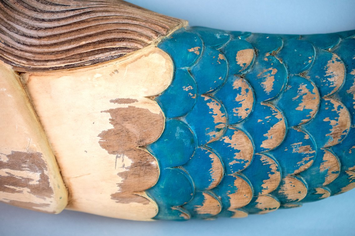 Hand Carved Wooden Mermaid Wall Sculpture, photo 4 of 10