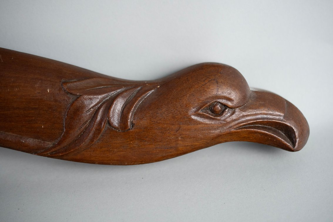 Carved Wooden Eagle Cresting Rail Pediment, photo 6 of 10