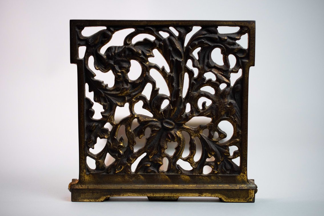 Art Nouveau Brass Expanding Book Rack, photo 8 of 10