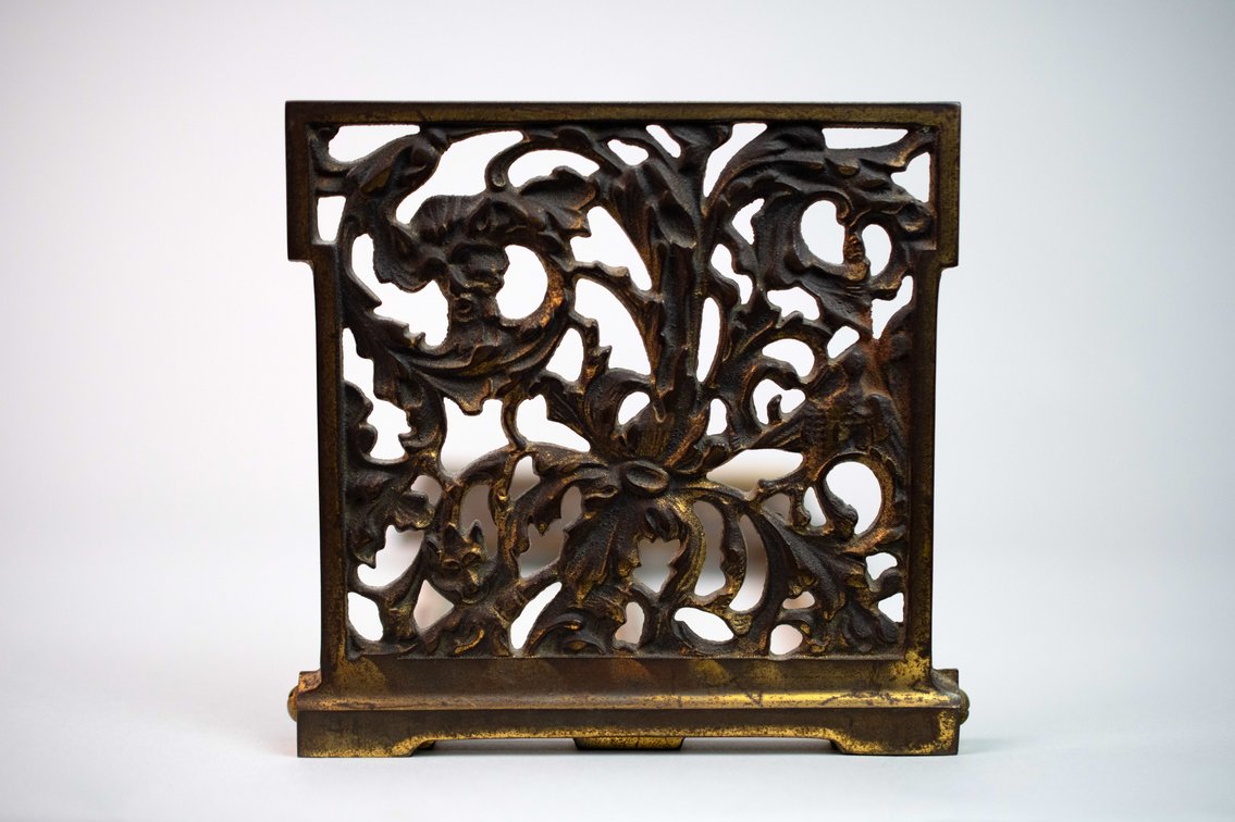 Art Nouveau Brass Expanding Book Rack, photo 7 of 10