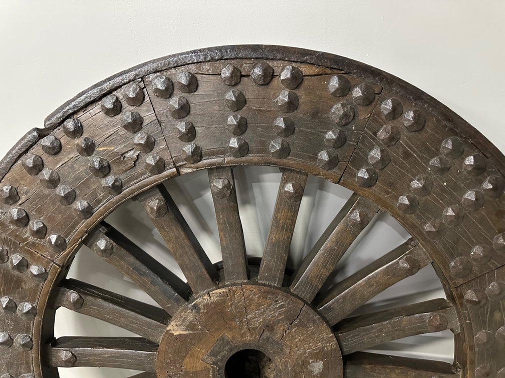 Chinese Ox Wagon Wheel Qing Dynasty, photo 2 of 15