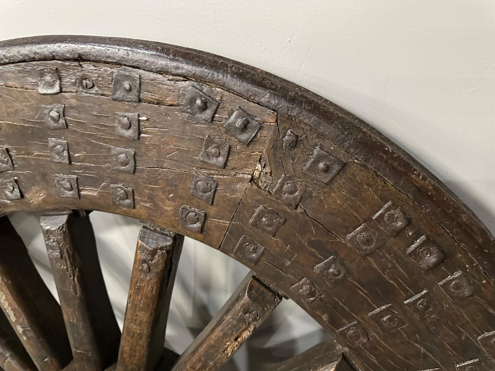 Chinese Ox Wagon Wheel Qing Dynasty, photo 14 of 15