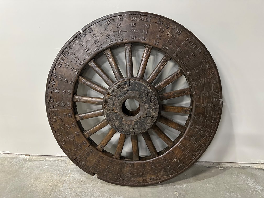 Chinese Ox Wagon Wheel Qing Dynasty, photo 10 of 15