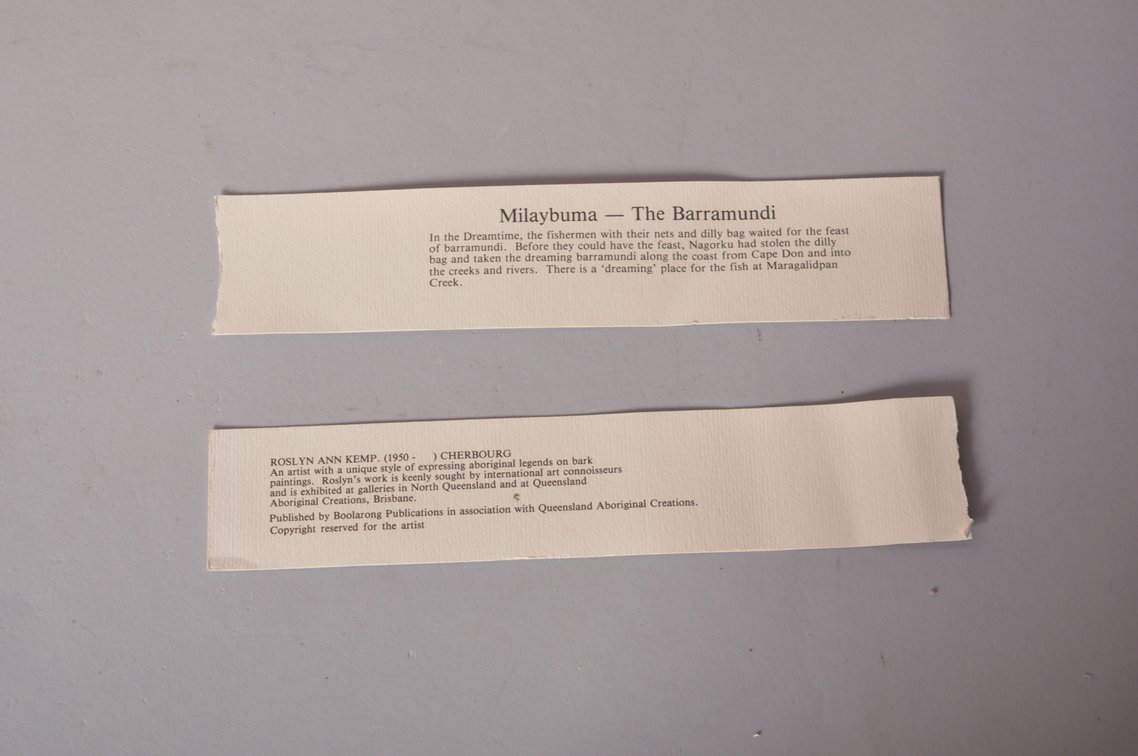 Milaybuma The Barramundi by Roslyn Ann Kemp and Small Bark Art, photo 13 of 15