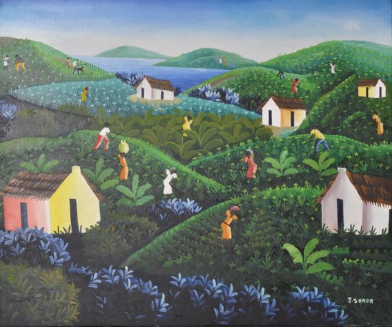 Janet Sanon, Haitian Village Scene