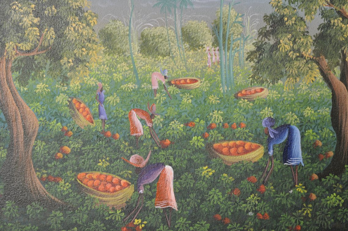 Haitian Landscape of Women Gathering Fruit, photo 7 of 8