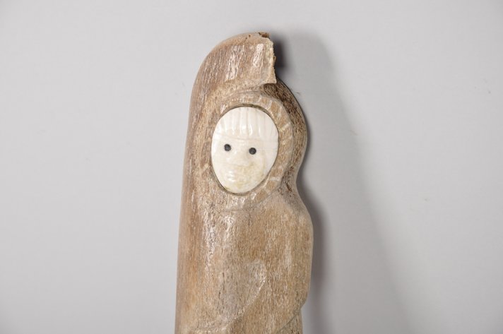 Inuit Whale Bone Carved Eskimo Sculpture