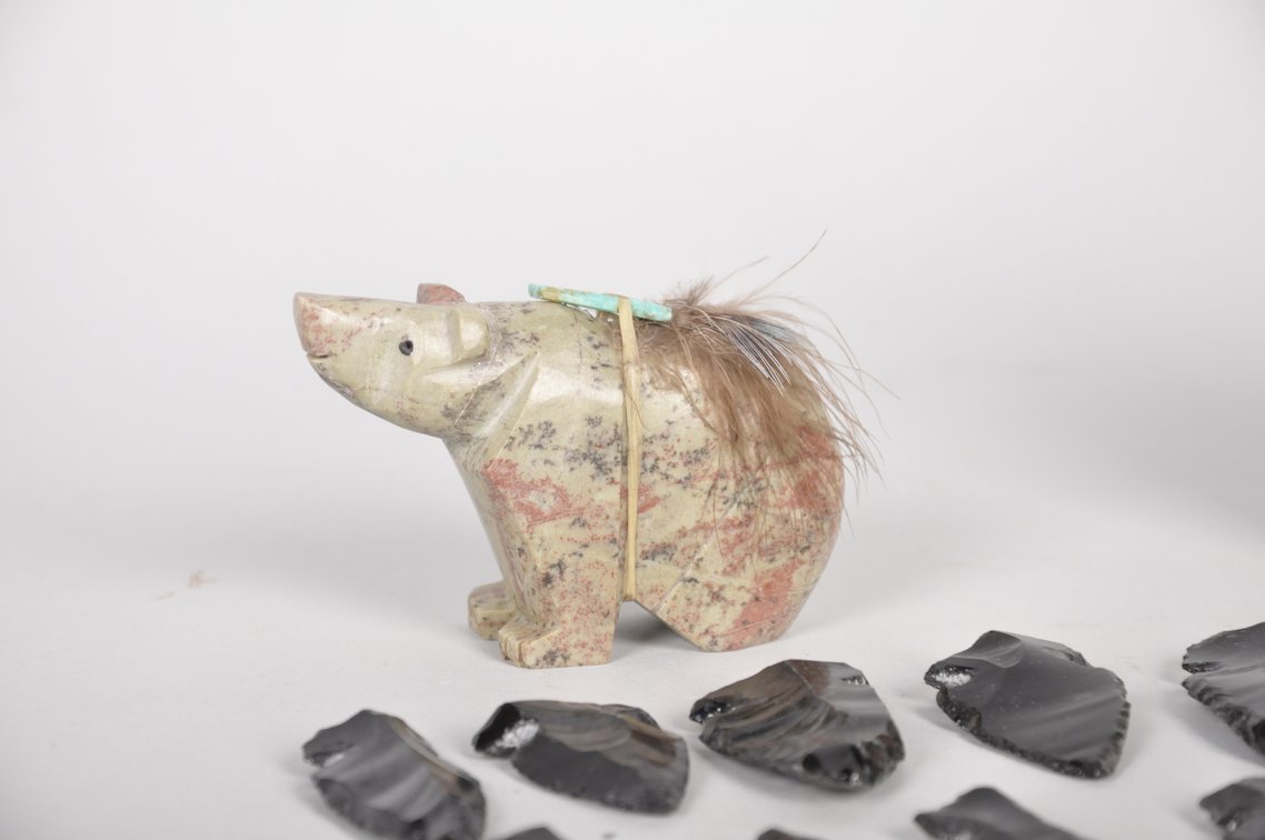 Native American Arrowheads and Zuni Carved Bears, photo 6 of 12