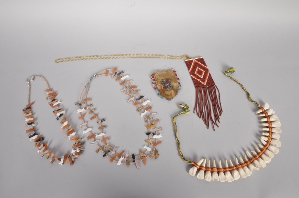Buffalo Teeth, Beaded, and Stone Necklaces, photo 2 of 8