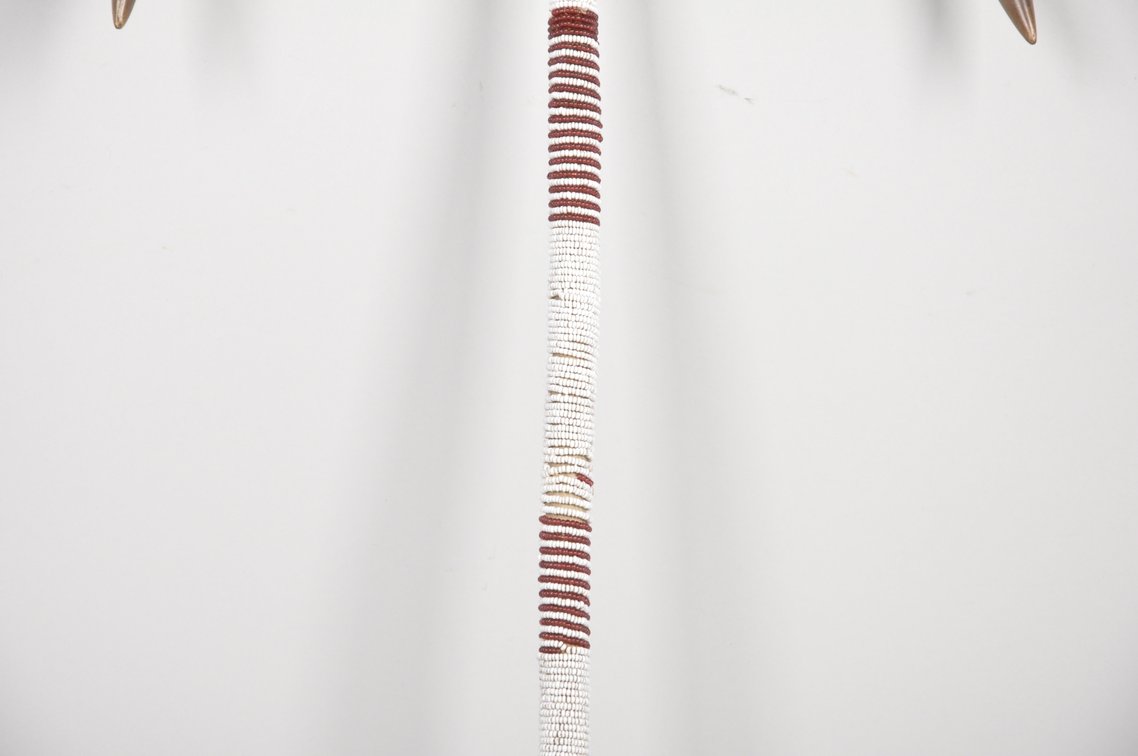 20th century Native American Plains Natives Beaded Horn Club, photo 3 of 9