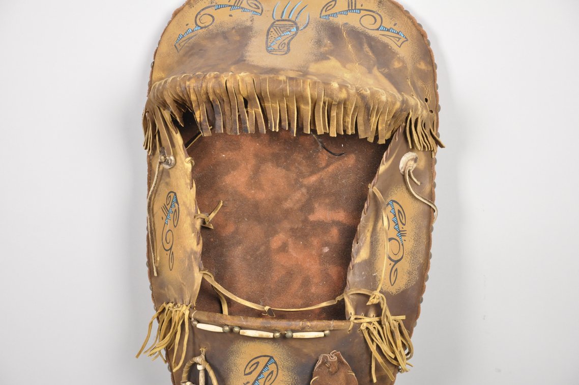 Navajo Papoose Leather Baby Carrier Cradle Board, photo 3 of 10