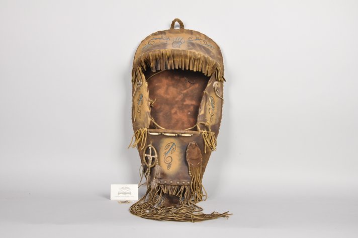 Navajo Papoose Leather Baby Carrier Cradle Board