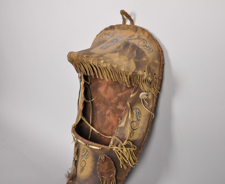 Navajo Papoose Leather Baby Carrier Cradle Board, photo 5 of 10