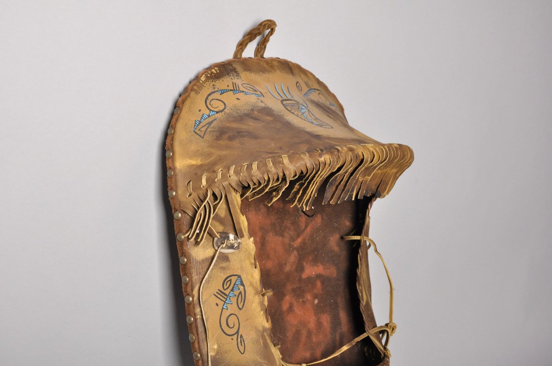 Navajo Papoose Leather Baby Carrier Cradle Board, photo 7 of 10