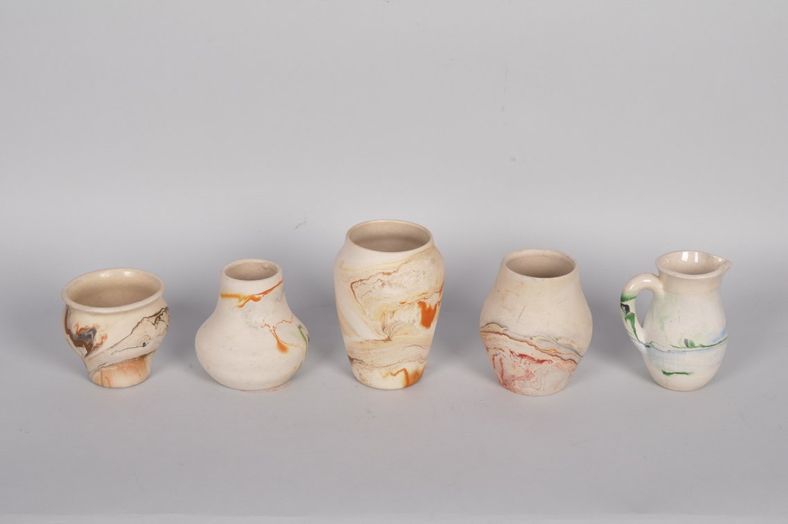 Five Nemadji Pottery Vases, photo 7 of 7