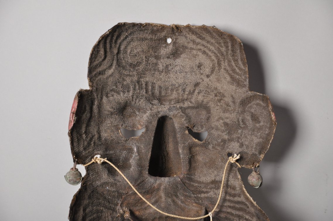 Barbones Metal Ceremonial Painted Dance Mask, photo 5 of 6