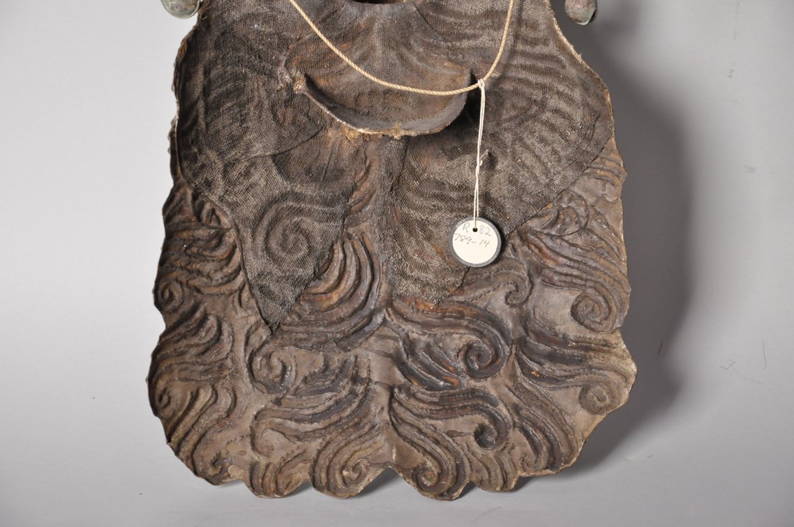 Barbones Metal Ceremonial Painted Dance Mask, photo 6 of 6