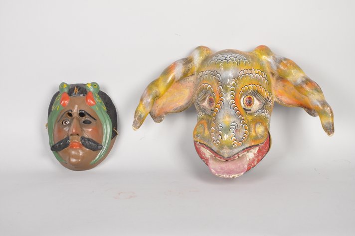 Conquista Teco Uman Dance Mask and Mythical Creature