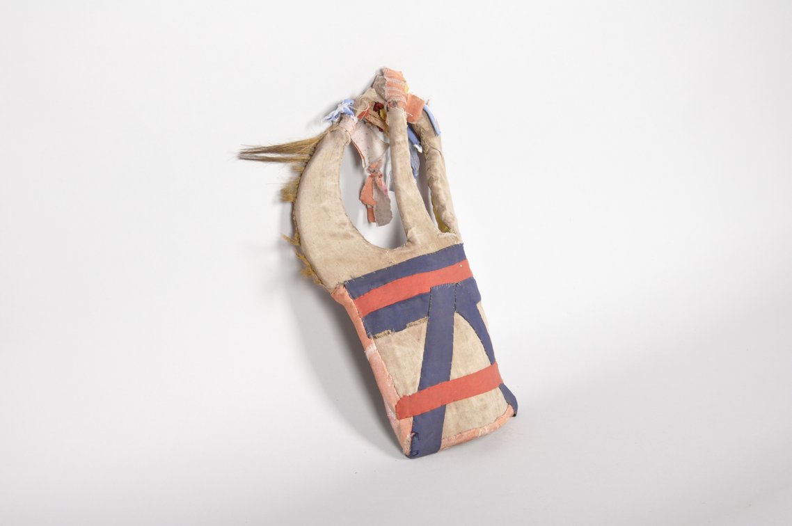 Cloth and Natural Fibers African Mask, photo 4 of 6
