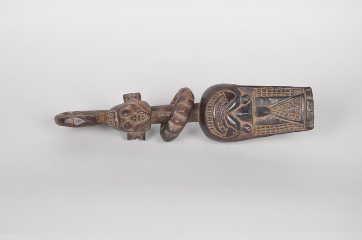 Nigerian Jukan Carved Wooden Shoulder Crest