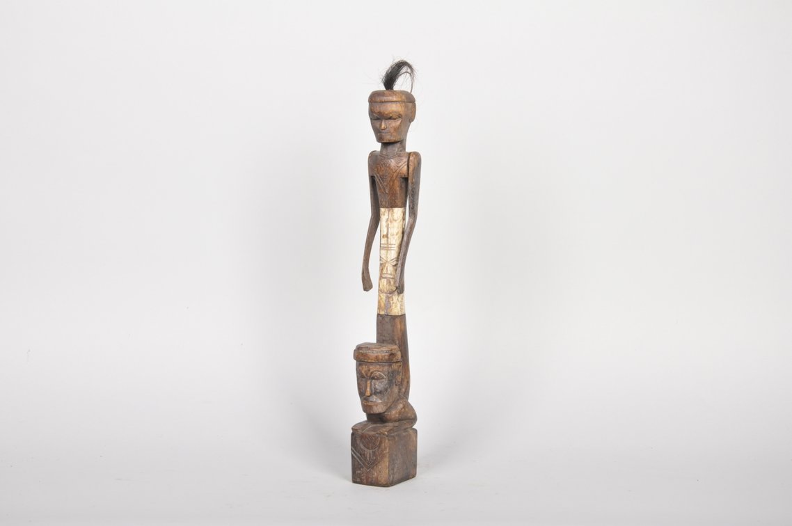 Lombok Island Wooden Bone Carved Articulated Figure, photo 2 of 7