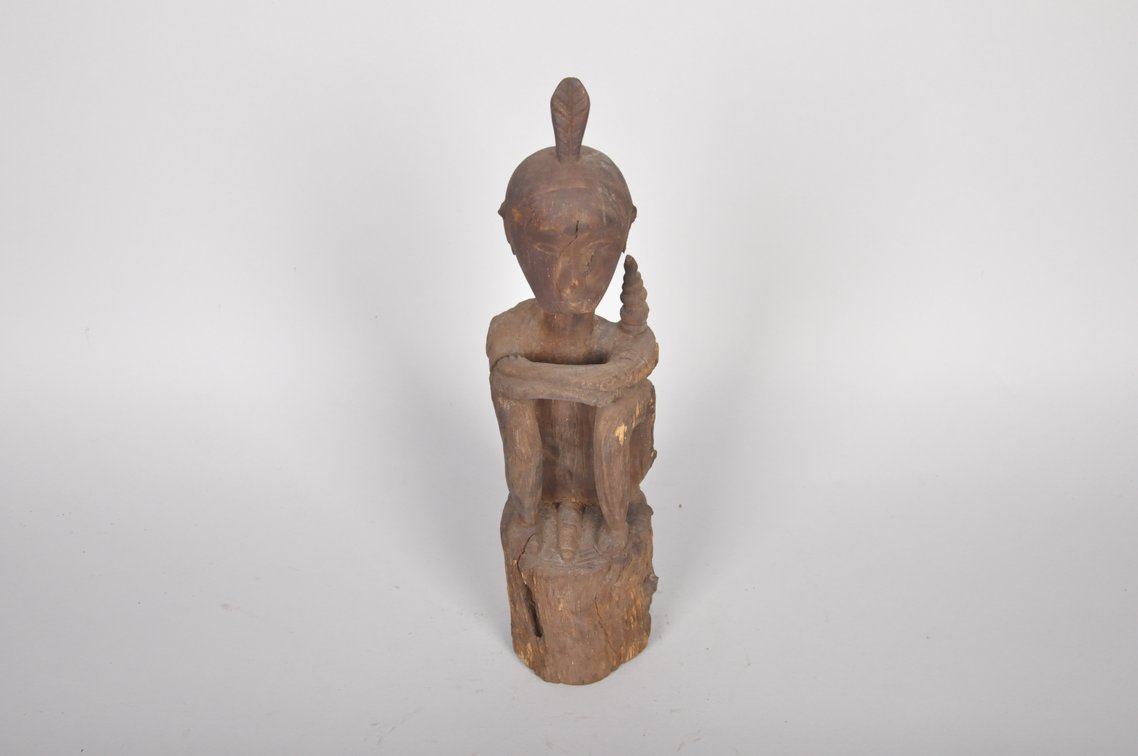 Leti Island in the Maluku Islands Seated Male Figure, photo 4 of 7