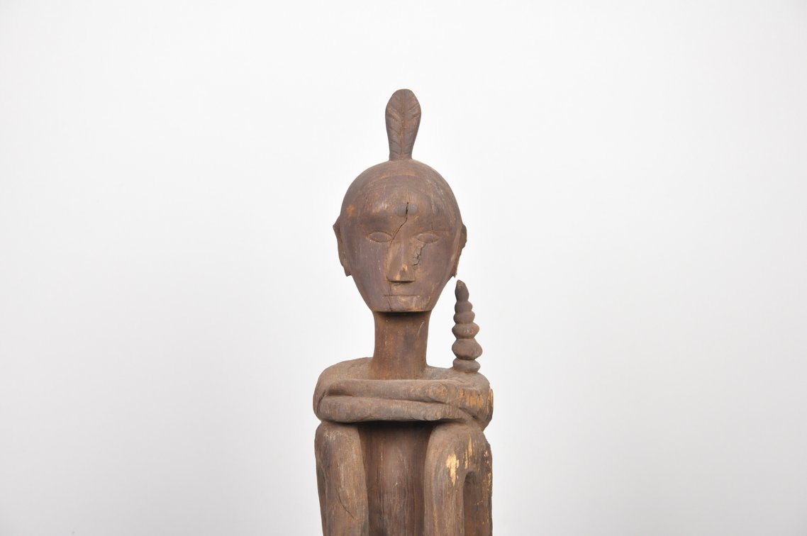 Leti Island in the Maluku Islands Seated Male Figure, photo 5 of 7