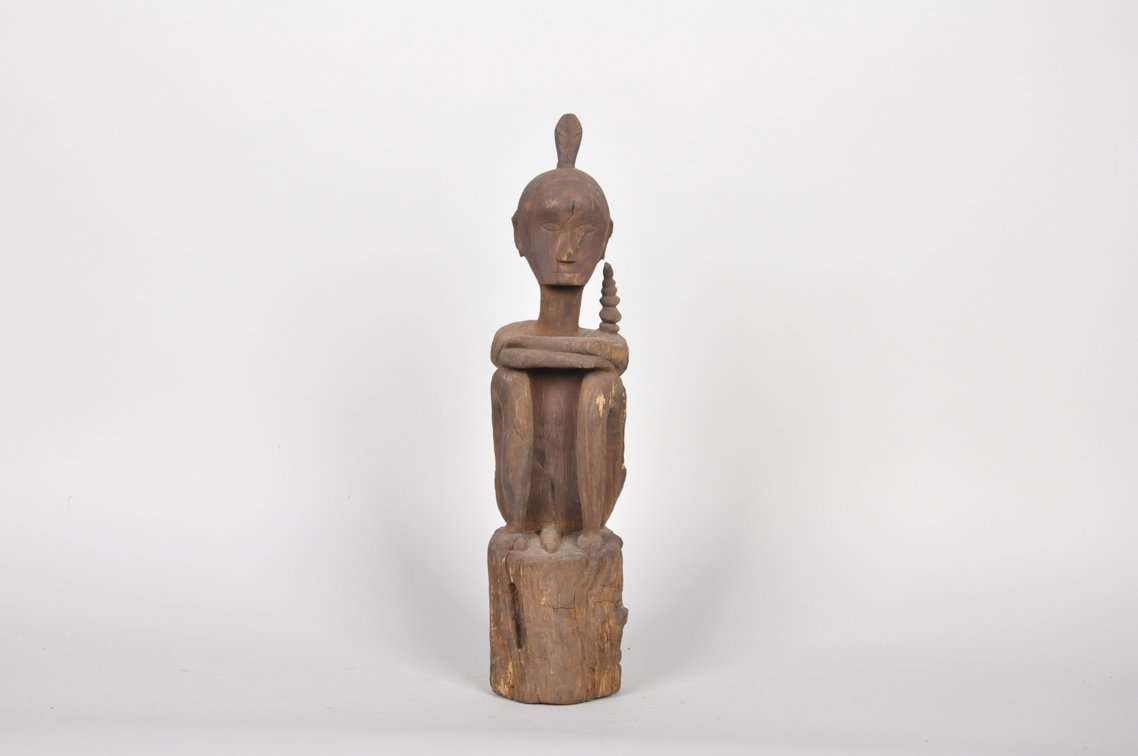 Leti Island in the Maluku Islands Seated Male Figure, photo 3 of 7