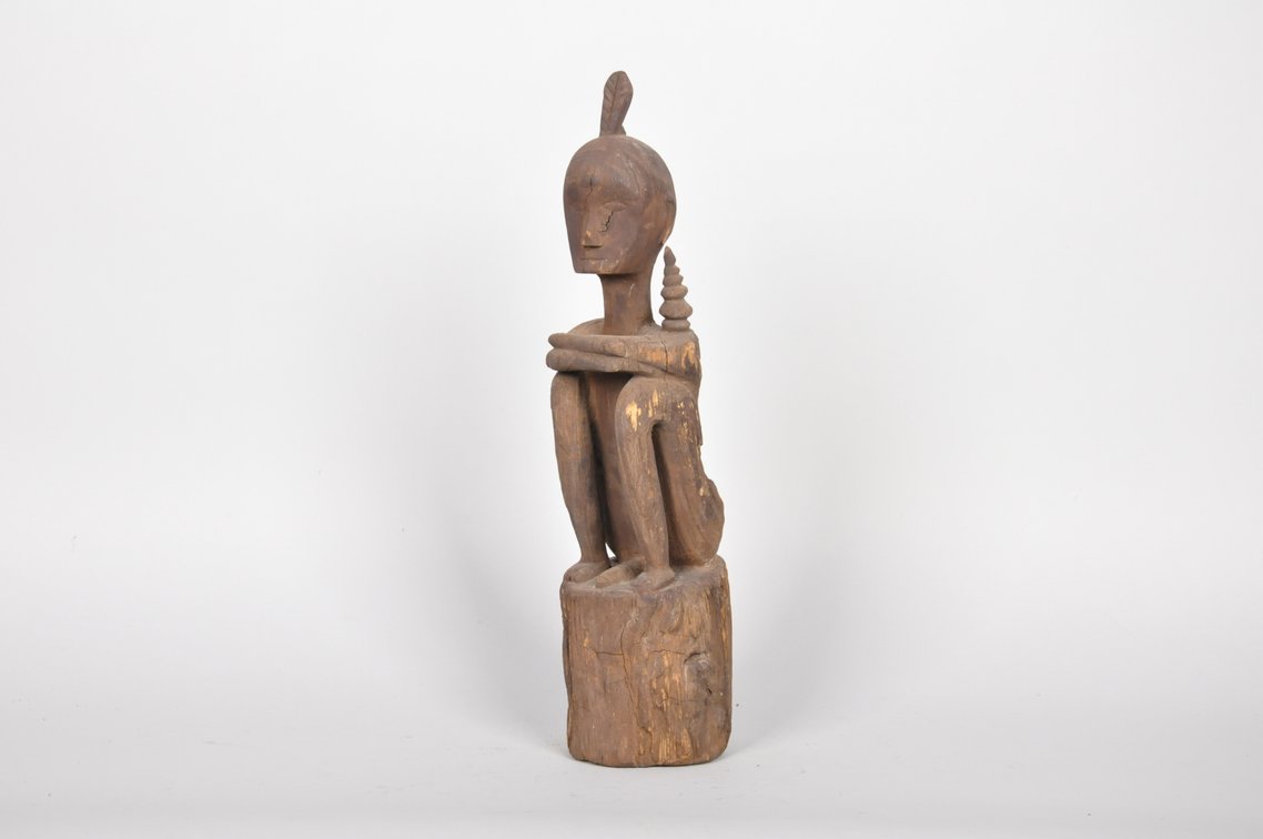 Leti Island in the Maluku Islands Seated Male Figure, photo 2 of 7