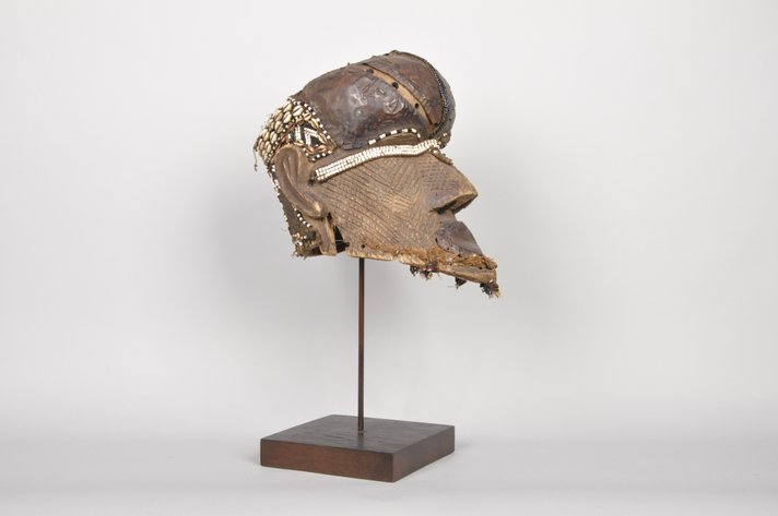 African Kuba Bwoom Helmet Mask 19th or 20th Century