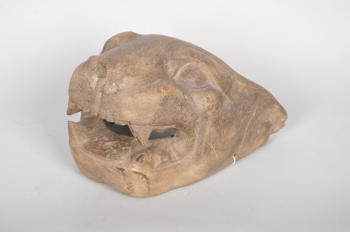 Carved Wooden Jaguar Mexican Mask