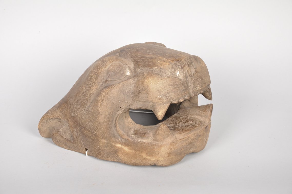 Carved Wooden Jaguar Mexican Mask, photo 3 of 7