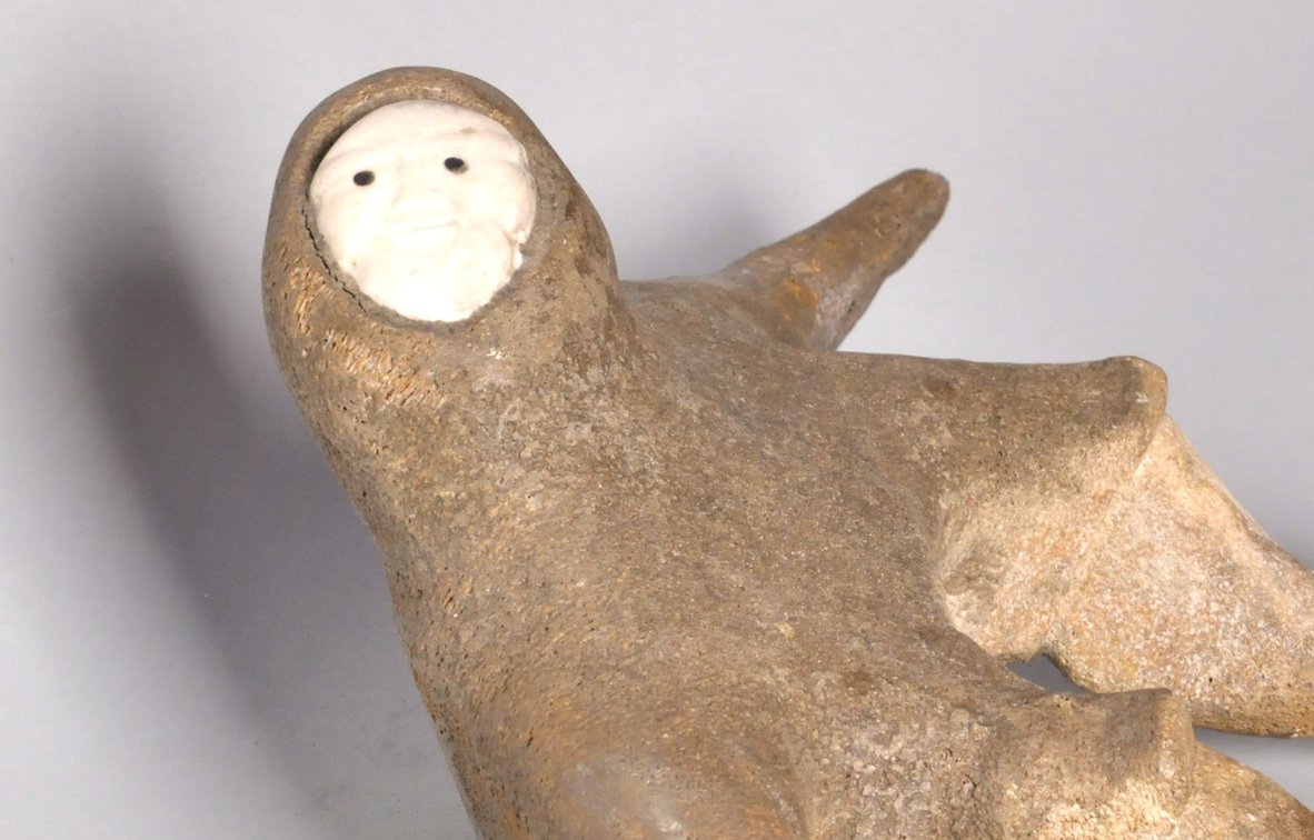 Inuit Whale Bone Carved Eskimo Sculpture, photo 2 of 11