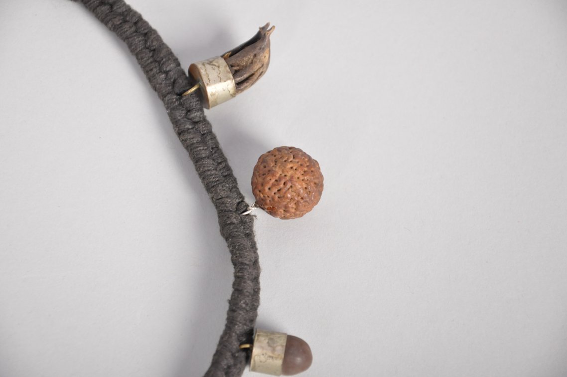African Tantric Mala Charm Necklace, Wooden Sculpture, Comb, photo 8 of 11