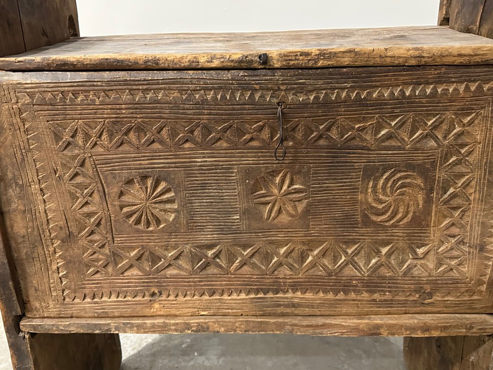 Middle Eastern Carved Wooden Chest, photo 7 of 16