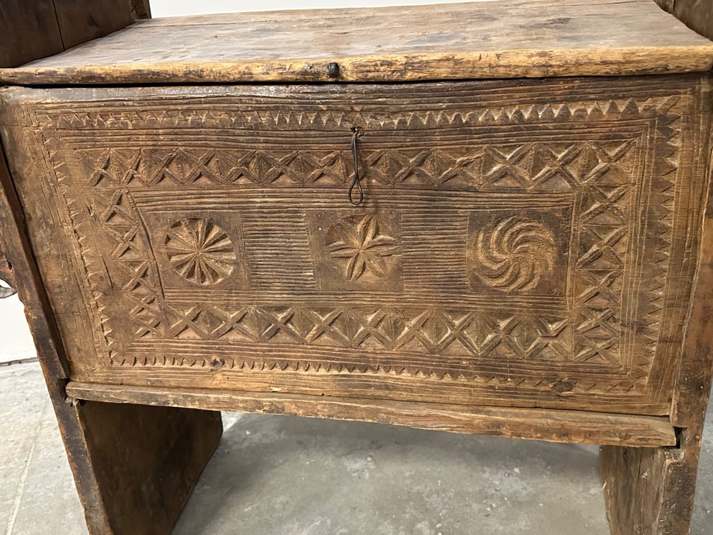 Middle Eastern Carved Wooden Chest, photo 3 of 16