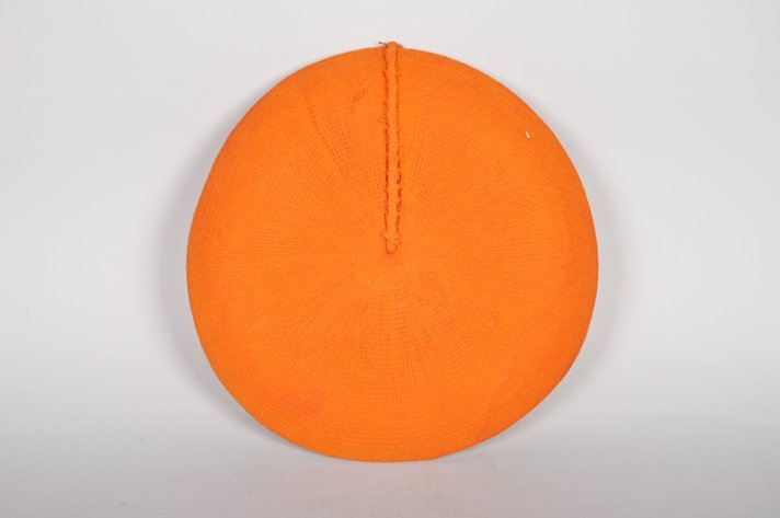 Zulu Married Woman's Orange Woven Headdress Isicholo