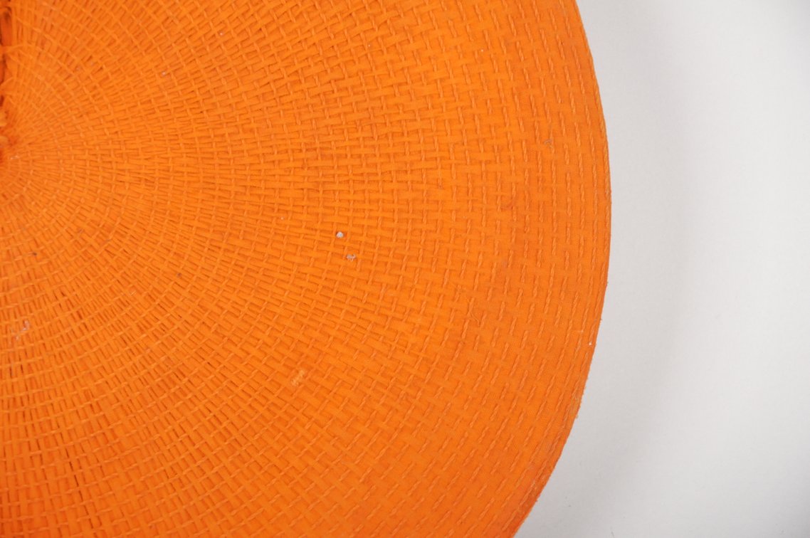 Zulu Married Woman's Orange Woven Headdress Isicholo, photo 5 of 10