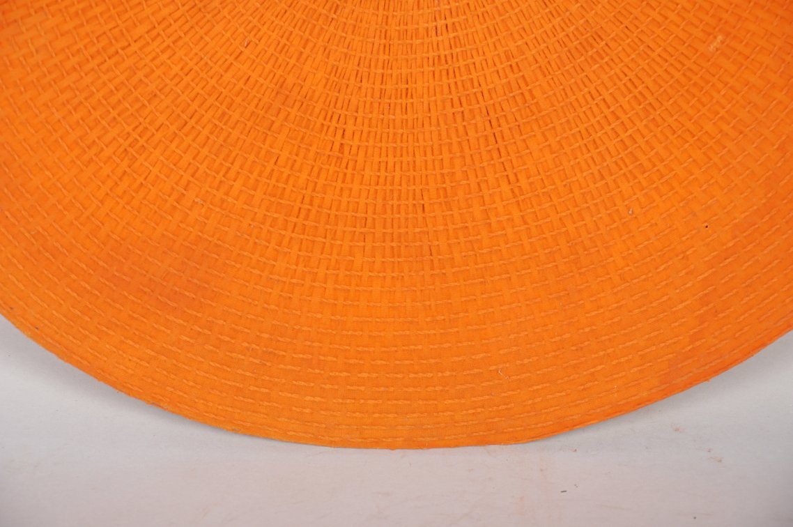 Zulu Married Woman's Orange Woven Headdress Isicholo, photo 6 of 10