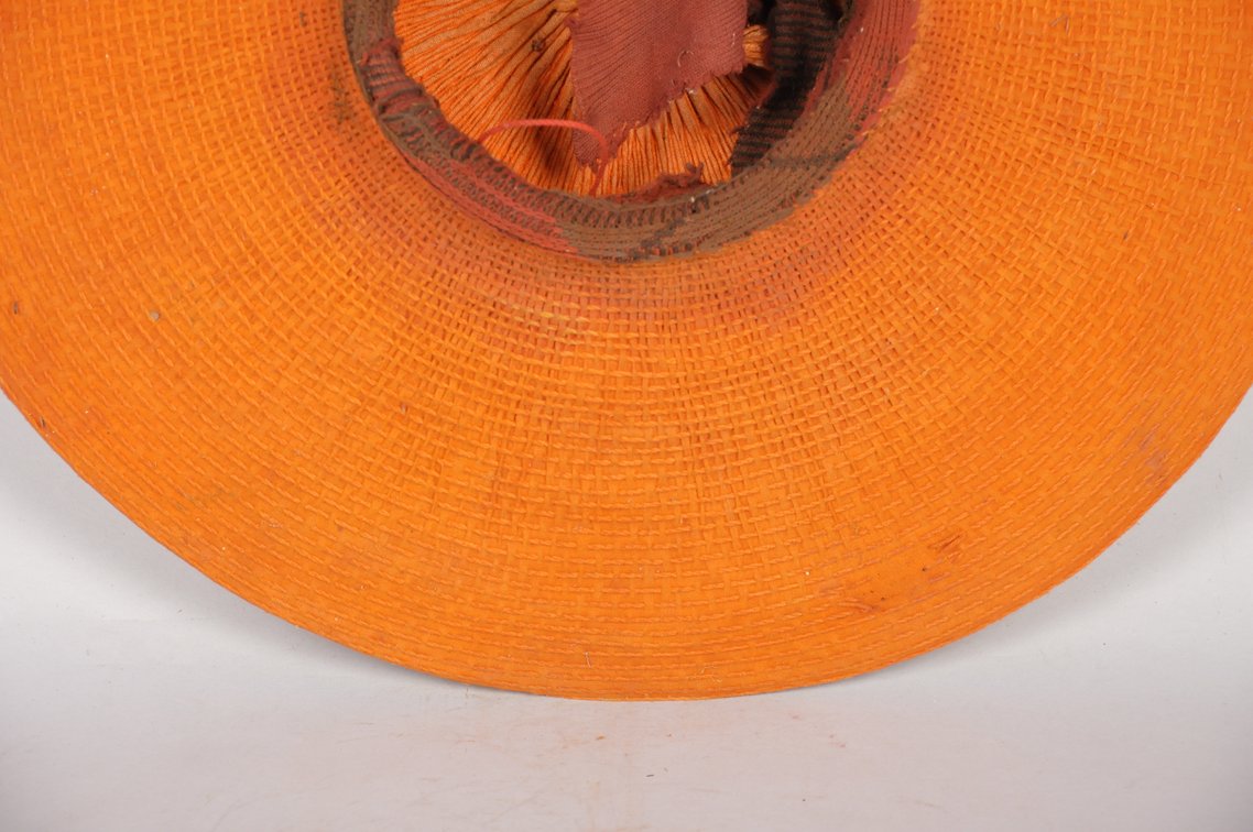 Zulu Married Woman's Orange Woven Headdress Isicholo, photo 8 of 10