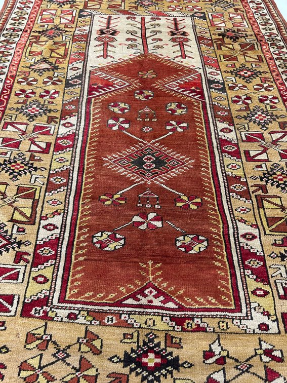 Turkish Melas Handwoven Wool Floor Rug, photo 3 of 8