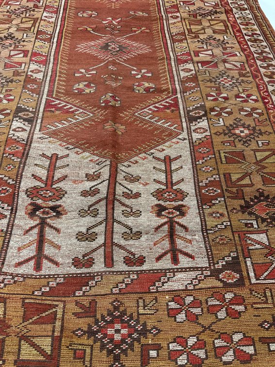 Turkish Melas Handwoven Wool Floor Rug, photo 7 of 8