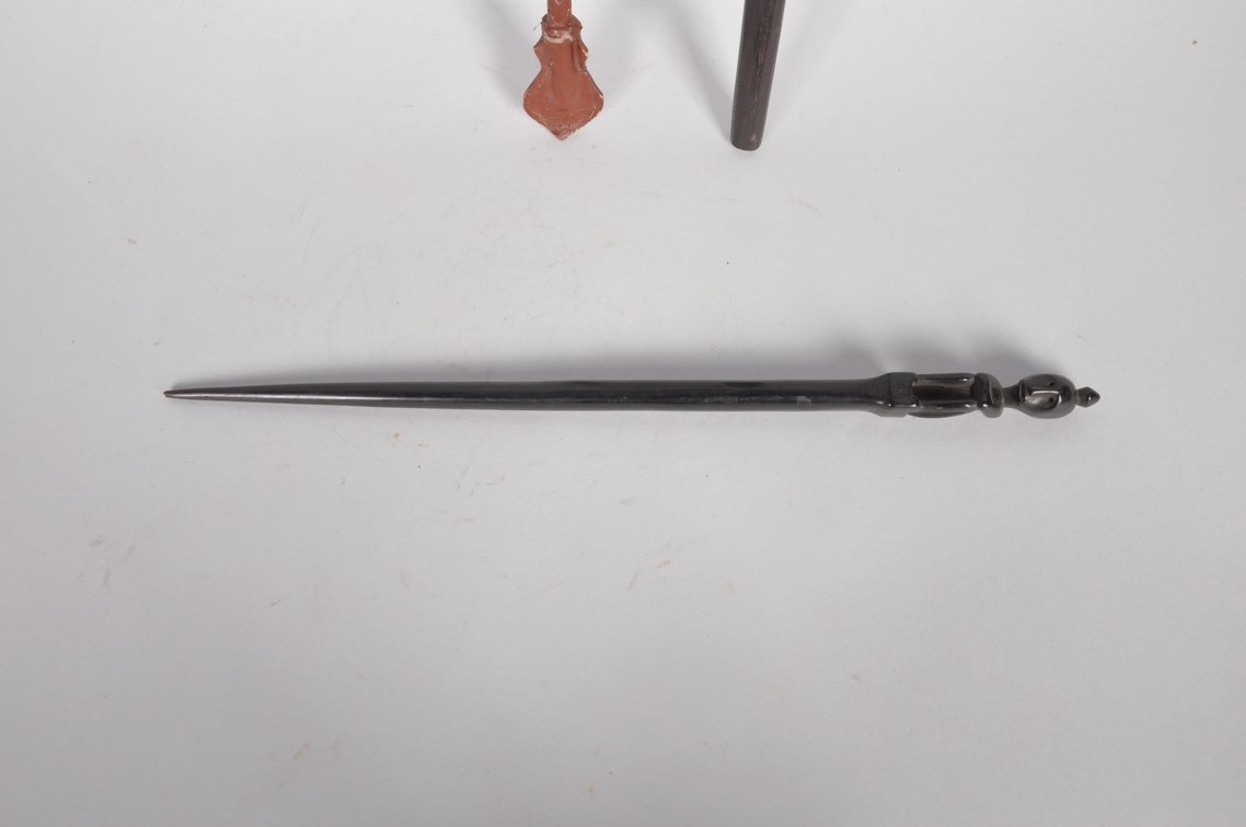 African Carved Wooden Figural Staffs and Whip, photo 8 of 8
