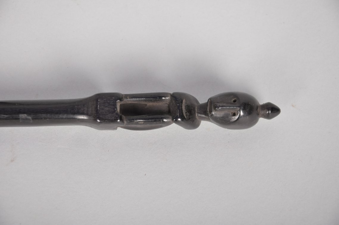 African Carved Wooden Figural Staffs and Whip, photo 2 of 8