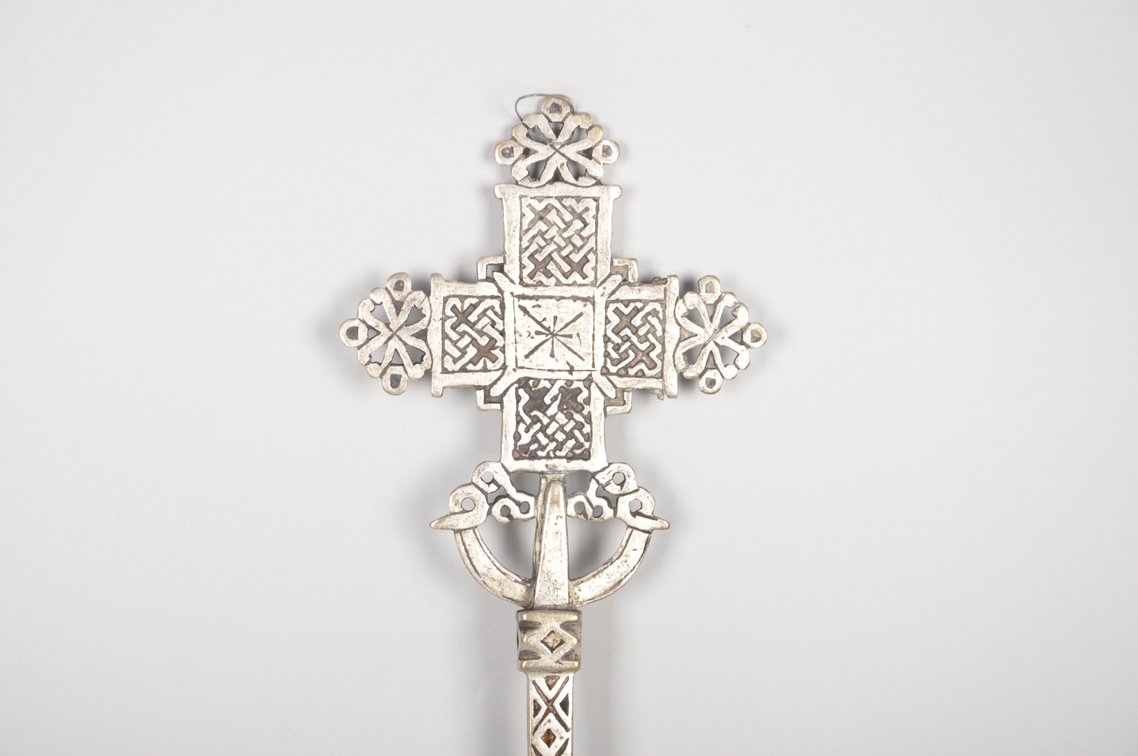Ethiopian Coptic Christian Metal Cross with Icon Painting, photo 5 of 8